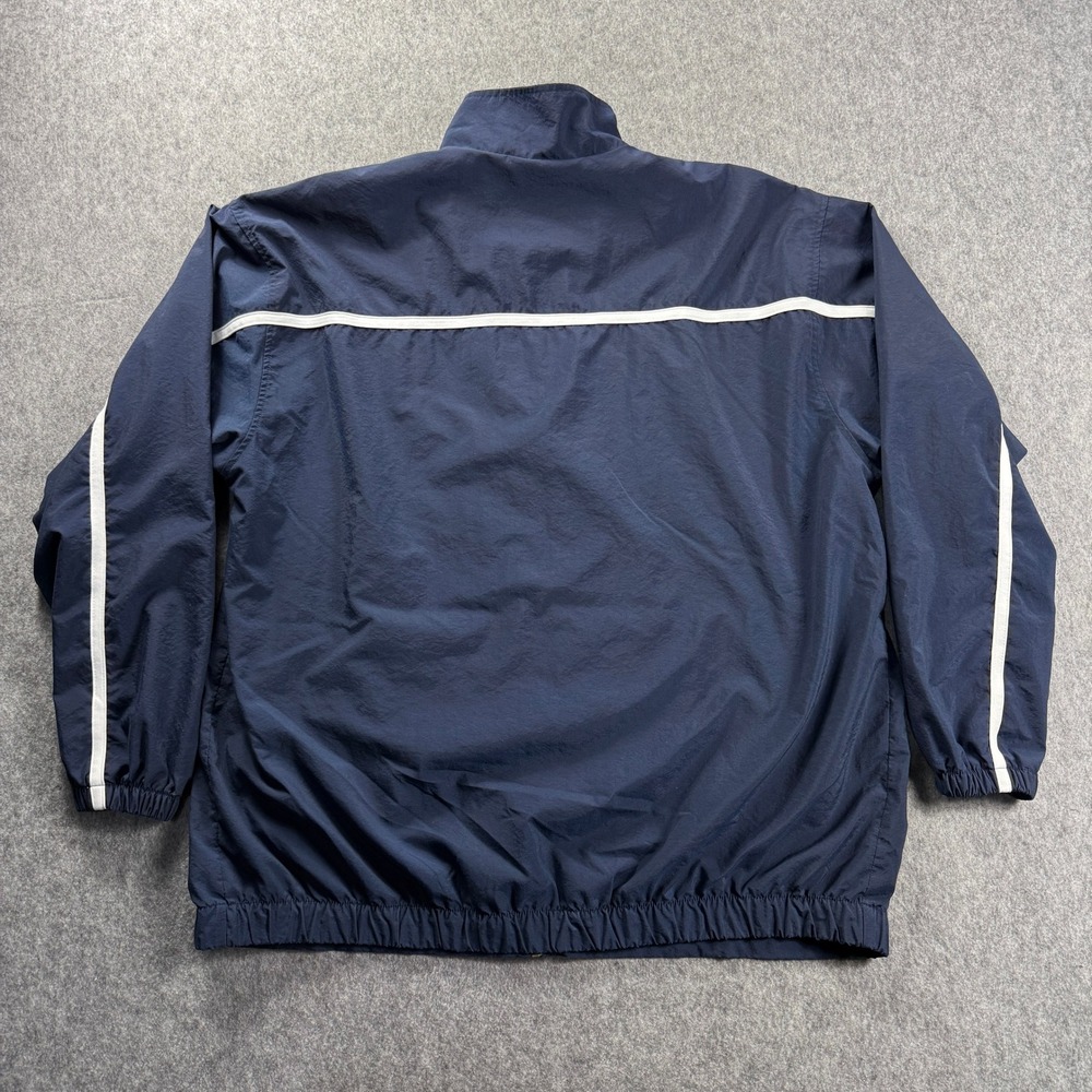 Vintage Nike Team Windbreaker Track Jacket Mens 3XLT Navy White Full Zip Mesh - Picture 5 of 10